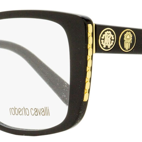 Roberto Cavalli Square Eyeglasses RC5107 001 Black - Picture 2 of 4
